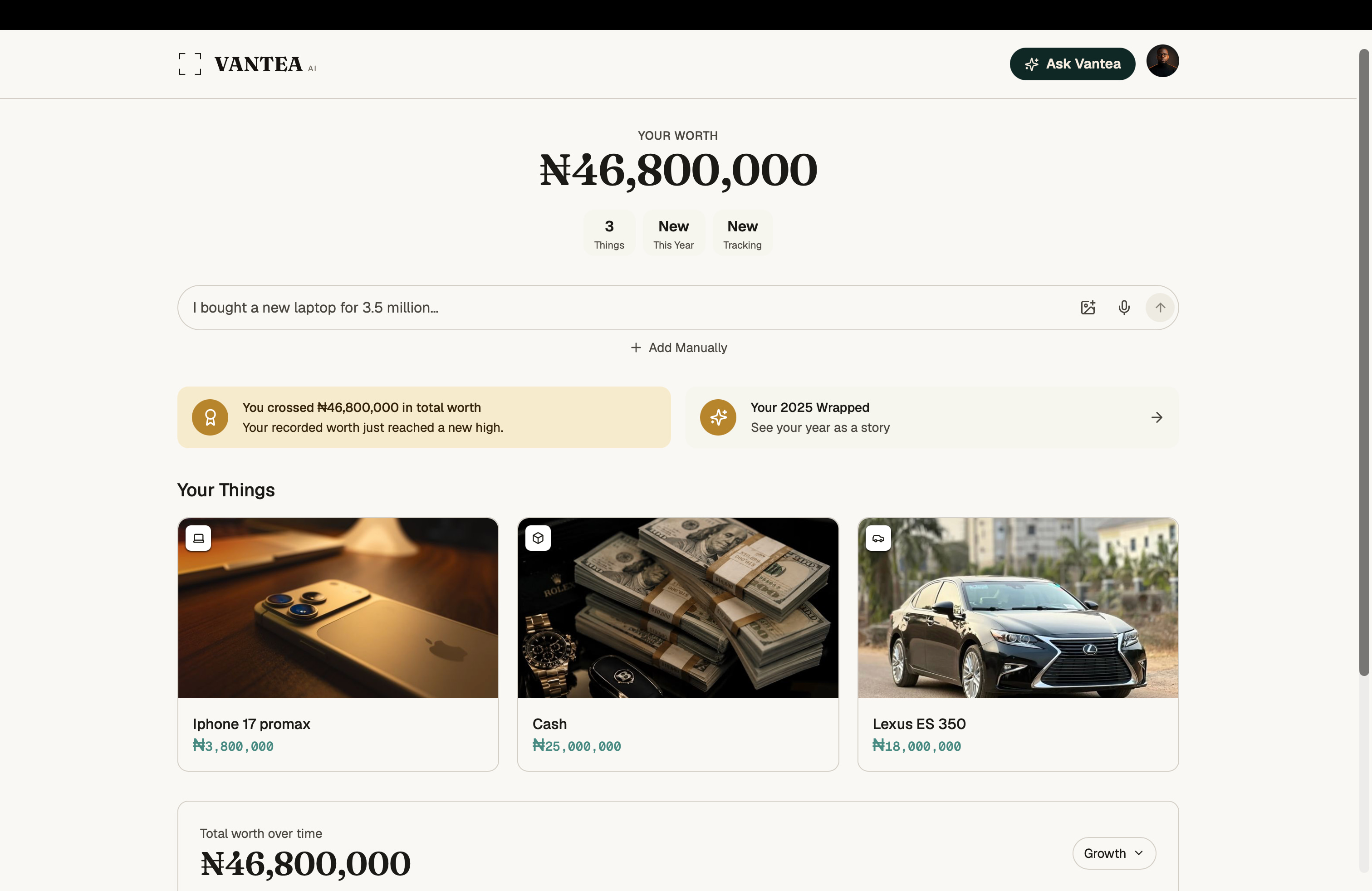 Vantea: track what you’ve built